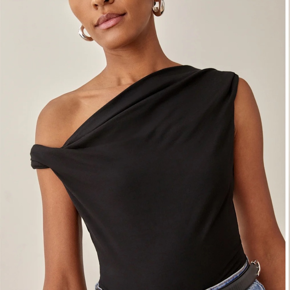 Reformation Black Cello Knit Top Medium